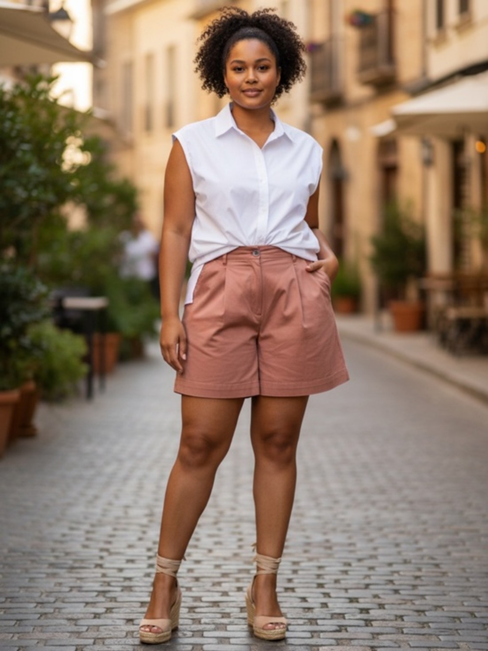 Danielle Bernstein Poplin Shorts Size 16